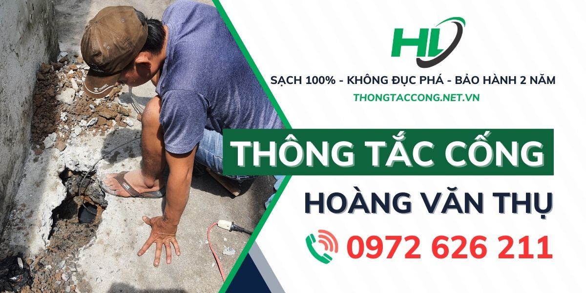 dịch vụ thông tắc cống phường Hoàng Văn Thụ
