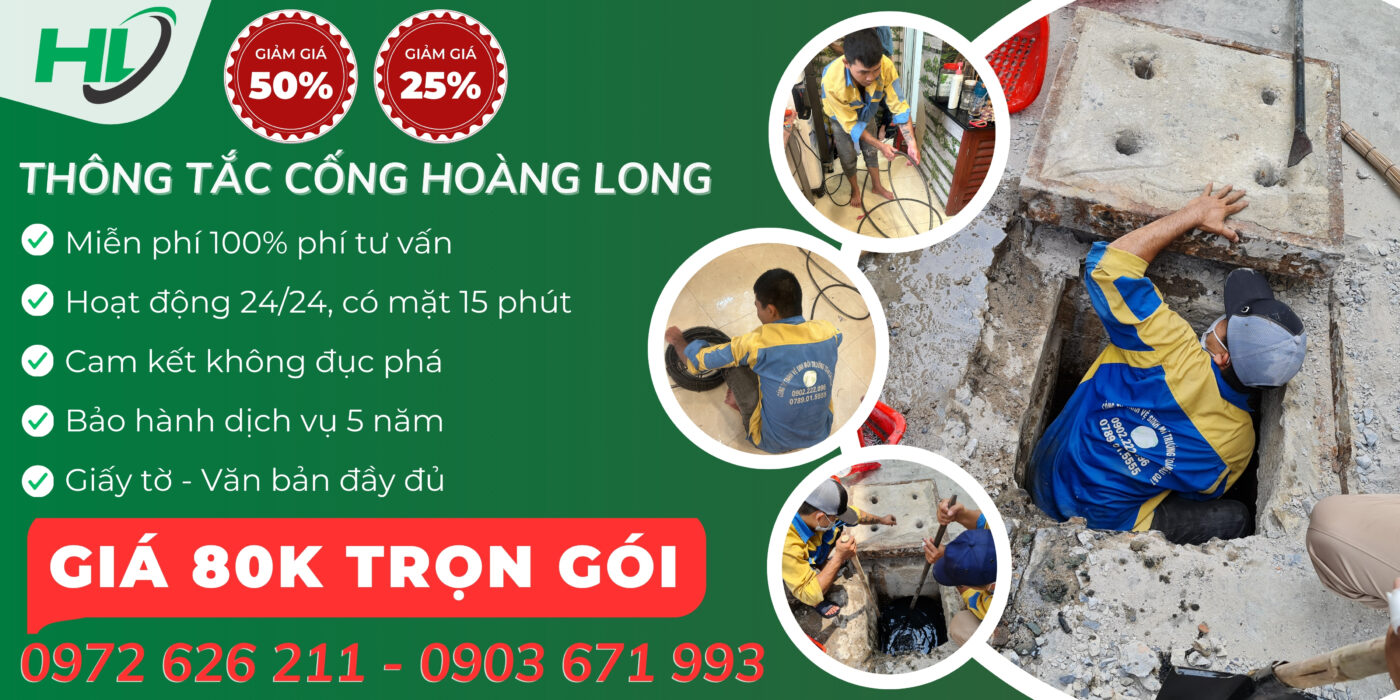 thông tắc cống - Hút Bể Phốt Hoàng Long