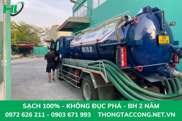Dịch vụ thông tắc cống tại Hút Bể Phốt Hoàng Long
