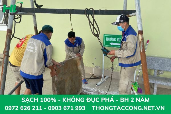 Dịch vụ thông tắc cống tại Hút bể phốt Hoàng Long