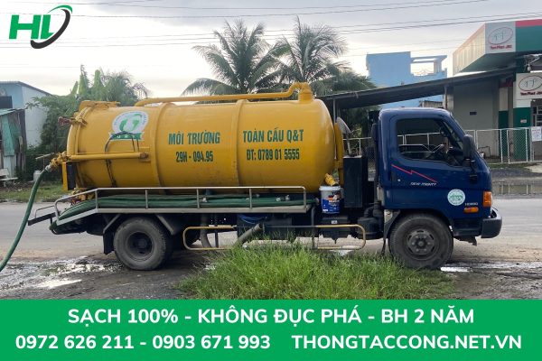 Dịch vụ thông tắc cống tại huyện Kim Động của Hút Bể Phốt Hoàng Long