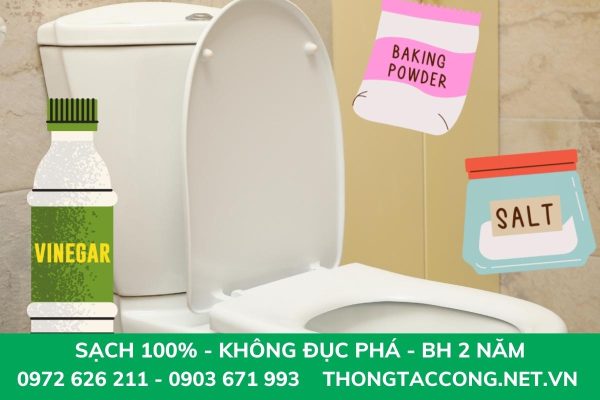 Thông tắc bồn cầu bằng muối