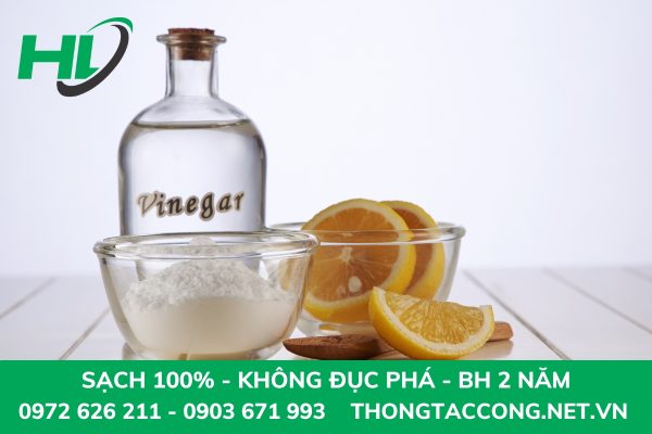 Thông tắc cống bằng giấm, muối, chanh hiệu quả, an toàn