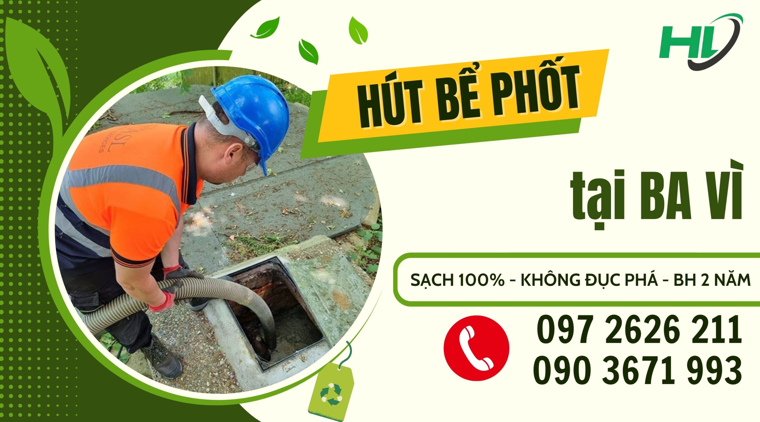 Hút bể phốt tại Ba Vì