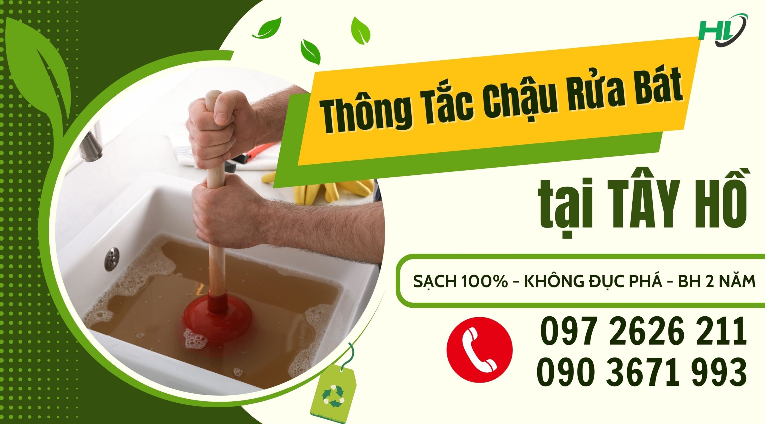 thông tắc chậu rửa bát tại Tây Hồ