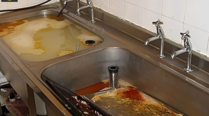 cách thông cống bị tắc mỡ