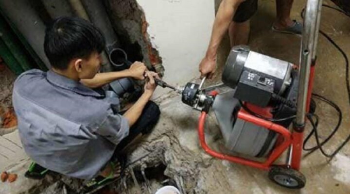 thông tắc cống thoát sàn