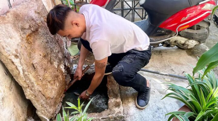 xử lý mùi hôi cống